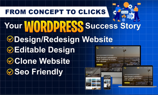 Design Redesign Clone Wordpress website Development